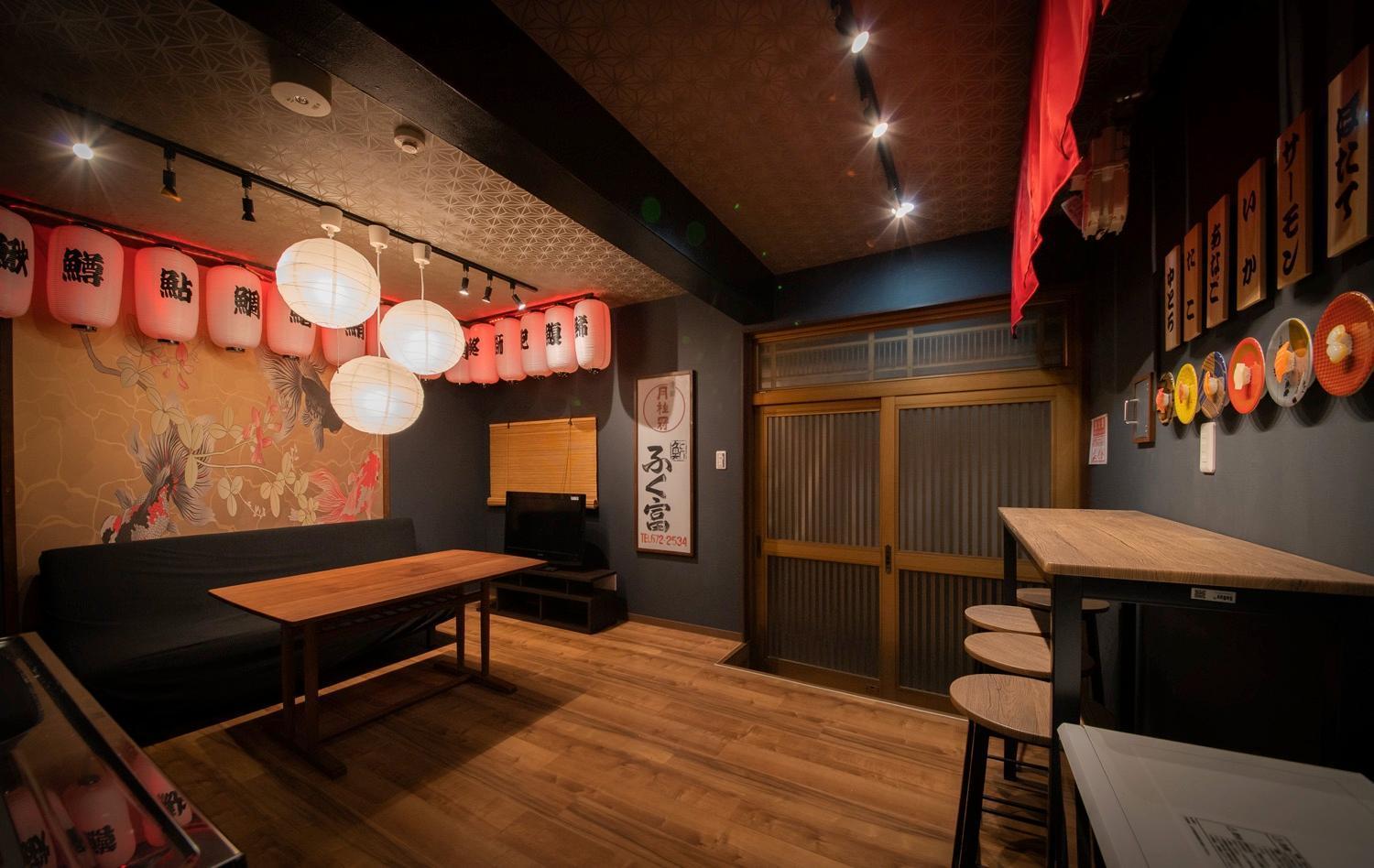 Fukufuku Sushi-Themed Guesthouse Kjóto Exteriér fotografie